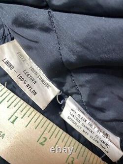 Vintage 1980's Yamaha Men's XL Black Leather Motorcycle Jacket Sleeve Letters
