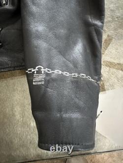 Vintage 1980s Punk Leather Jacket Hand Painted Kevin Sykes Skull Batman Detroit