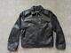 Vintage 1990s black BANANA REPUBLIC leather jacket M cowhide MOTORCYCLE harley
