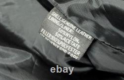 Vintage 1990s black CAFE RACER leather L motorcycle jacket COWHIDE jamin RACING