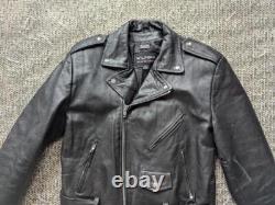 Vintage 1990s jacket WILSONS motorcycle jacket L black 44-46 belted BIKER madmax