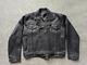 Vintage 1990s leather 3XL motorcycle jacket 50-52 black VENTED biker harley