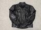 Vintage 1990s leather CAFE RACER motorcycle jacket 2XL black VENTED racing 50