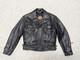 Vintage 1990s motorcycle jacket HARLEY DAVIDSON leather S black TRUCKER vented