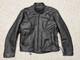 Vintage 1990s motorcycle jacket VENTED racing L black leather RAIDER cafe racer