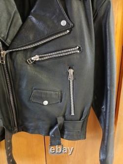 Vintage 1995 Genuine Leather Motorcycle Jacket Classic Style Size M