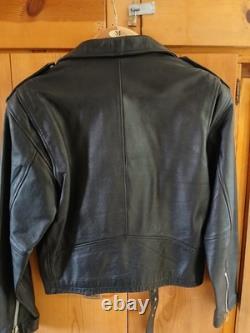 Vintage 1995 Genuine Leather Motorcycle Jacket Classic Style Size M