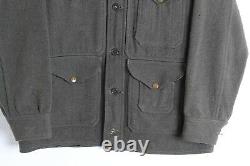 Vintage 30s Filson Wool Cruiser Jacket Forest Green Unique Snaps Distressed