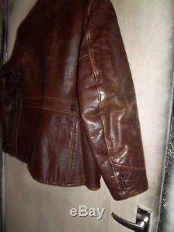 Vintage 40, S USA Leather Winward Steerhide Motorcycle Sports Jacket Size M