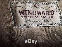 Vintage 40, S USA Leather Winward Steerhide Motorcycle Sports Jacket Size M