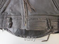 Vintage 40's or 50's Leather Motorcycle Jacket. Very Heavy. Men's Sz M or L
