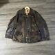Vintage 40s Front Quarter Horsehide Patina Distressed Leather Jacket Size L