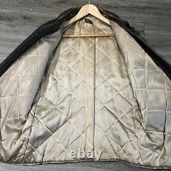 Vintage 40s Front Quarter Horsehide Patina Distressed Leather Jacket Size L