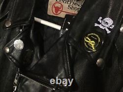 Vintage 42 Tall Leather Jacket Leather Shop Sears Hungry Ghost Custom Backprint