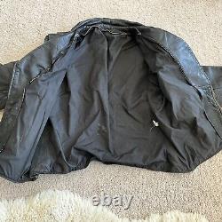 Vintage 50's 60's Leather Jacket Cafe Racer Biker Motorcycle Black