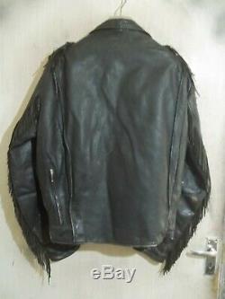 Vintage 50's Aviakit Lewis Leathers Fringed Bronx Motorcycle Jacket Size 46