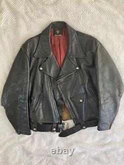 Vintage 50s Motorcycle Golden Bear Leather Jacket