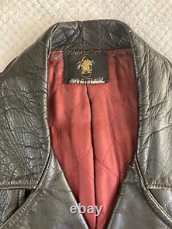 Vintage 50s Motorcycle Golden Bear Leather Jacket