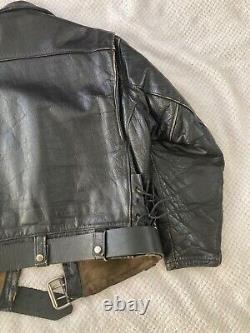 Vintage 50s Motorcycle Golden Bear Leather Jacket