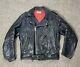 Vintage 60's/70's Steerhide Motorcycle Leather Jacket Men's Size Small Fidelity
