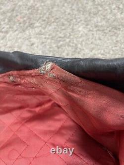 Vintage 60's/70's Steerhide Motorcycle Leather Jacket Men's Size Small Fidelity