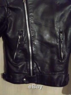 Vintage 60's Belstaff Leather Perfecto Motorcycle Jacket Size S