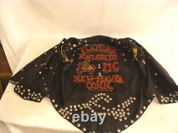 Vintage 60's Flaming Knights Motorcycle Club Studded Leather Vest