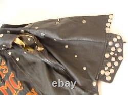 Vintage 60's Flaming Knights Motorcycle Club Studded Leather Vest