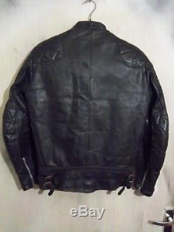 Vintage 60's Lewis Leathers Phantom Motorcycle Jacket Size 34 Xxs Lightning Zips