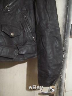 Vintage 60's Schott Perfecto Leather Motorcycle Jacket Size 40