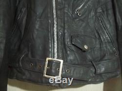 Vintage 60's Schott Perfecto Leather Motorcycle Jacket Size 40
