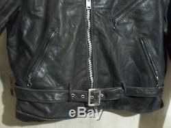 Vintage 60's Schott Perfecto Star Leather Motorcycle Jacket Size 42
