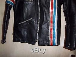 Vintage 60's Tt Leathers Cafe Racer Motorcycle Jacket Size 40 Clix, Newey Studs