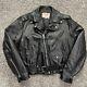 Vintage 60s 70s Excelled Sz 44 Black Leather Motorcycle Punk Rockabilly Jacket