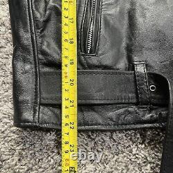 Vintage 60s 70s Excelled Sz 44 Black Leather Motorcycle Punk Rockabilly Jacket