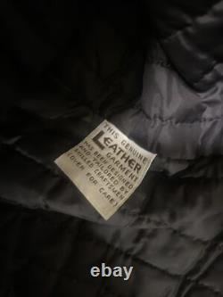 Vintage 60s 70s Fidelity Leather Motorcycle Biker Jacket Size 48 Made In USA VG