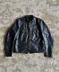 Vintage 60s Brooks Leather Cafe Racer Jacket Black Biker Motorcycle Size 42 Mens