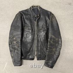 Vintage 60s Cafe Racer Leather Jacket