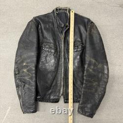 Vintage 60s Cafe Racer Leather Jacket