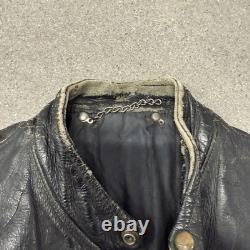 Vintage 60s Cafe Racer Leather Jacket