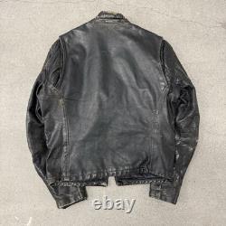 Vintage 60s Cafe Racer Leather Jacket