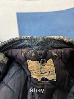 Vintage 60s Donald S. Lavigne Dragon Art Motorcycle Biker Leather Jacket M/L