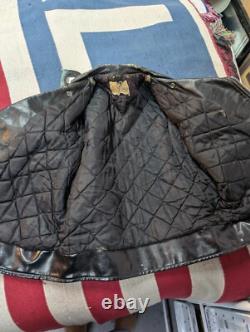 Vintage 60s Donald S. Lavigne Dragon Art Motorcycle Biker Leather Jacket M/L