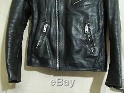 Vintage 70's Belstaff Leather Perfecto Motorcycle Jacket Size 42