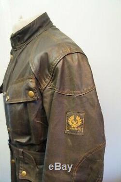 Vintage 70's Belstaff Trialmaster Sammy Miller Waxed Motorcycle Jacket Size L
