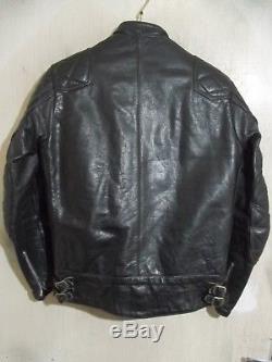 Vintage 70's Lewis Leathers Aviakit Monza Leather Motorcycle Jacket Size 38