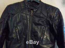 Vintage 70's Lewis Leathers Aviakit Phantom Leather Motorcycle Jacket Size 40