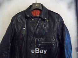 Vintage 70's Lewis Leathers Bronx Leather Motorcycle Jacket Size 44