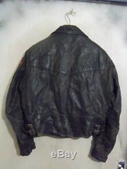 Vintage 70's Lewis Leathers Lightning Leather Motorcycle Jacket Size 42