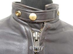 Vintage 70's Schott Leather Cafe Racer Motorcycle Jacket Size 42